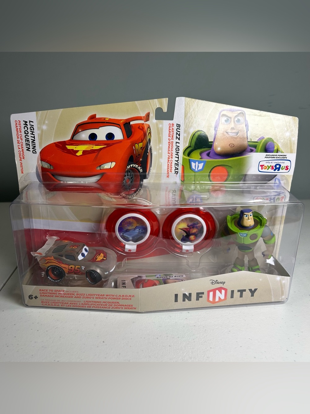 Disney Infinity Lightning McQueen & Buzz Lightyear Toys r Us Exclusive NIB